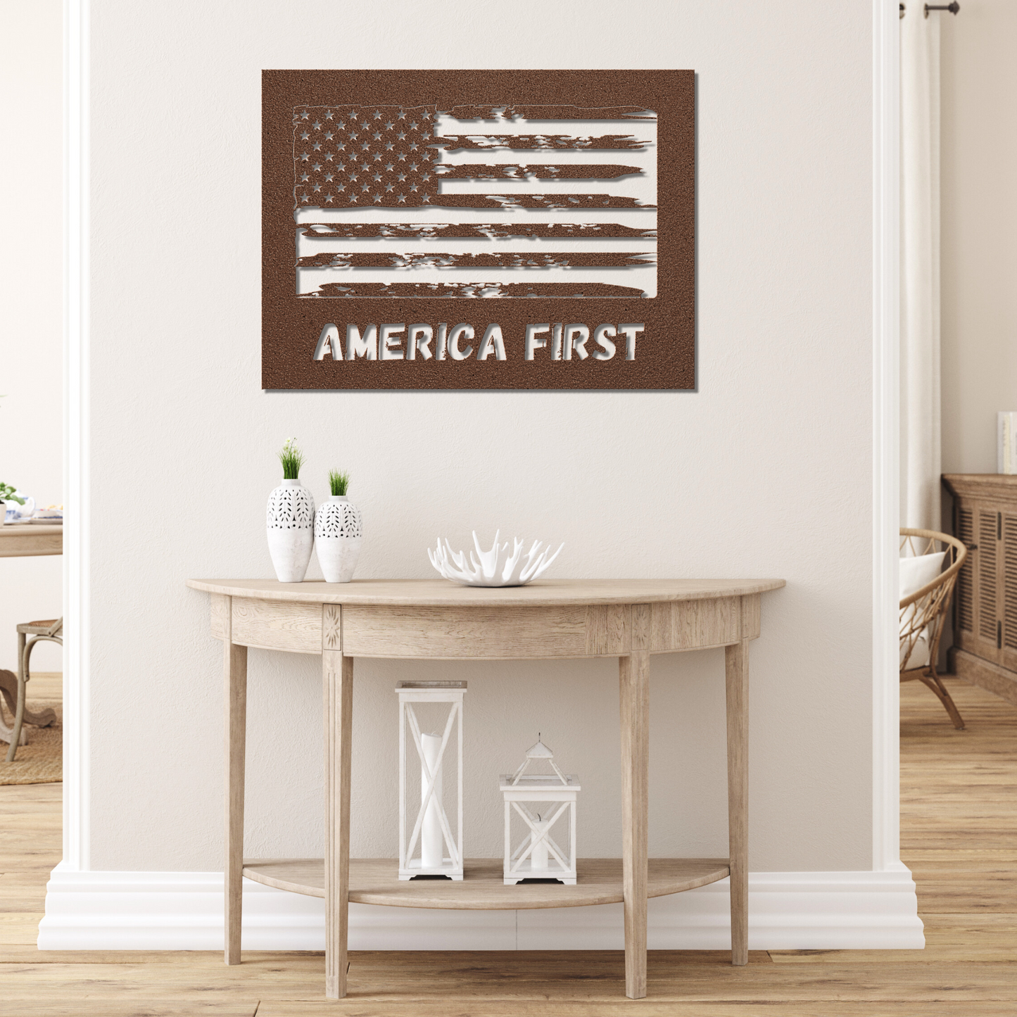 America First Metal Sign