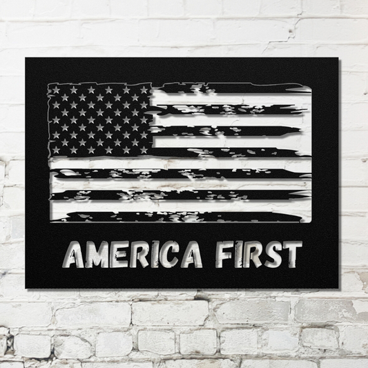 America First Metal Sign