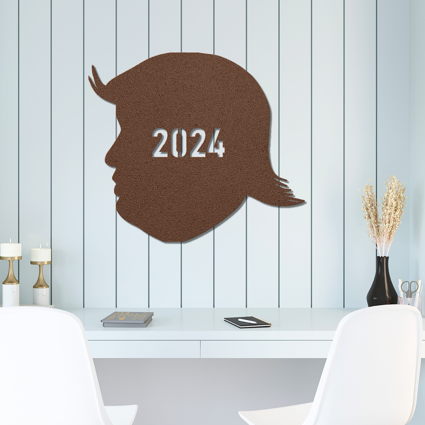 Trump Silhouette Metal Sign - Trump 2024