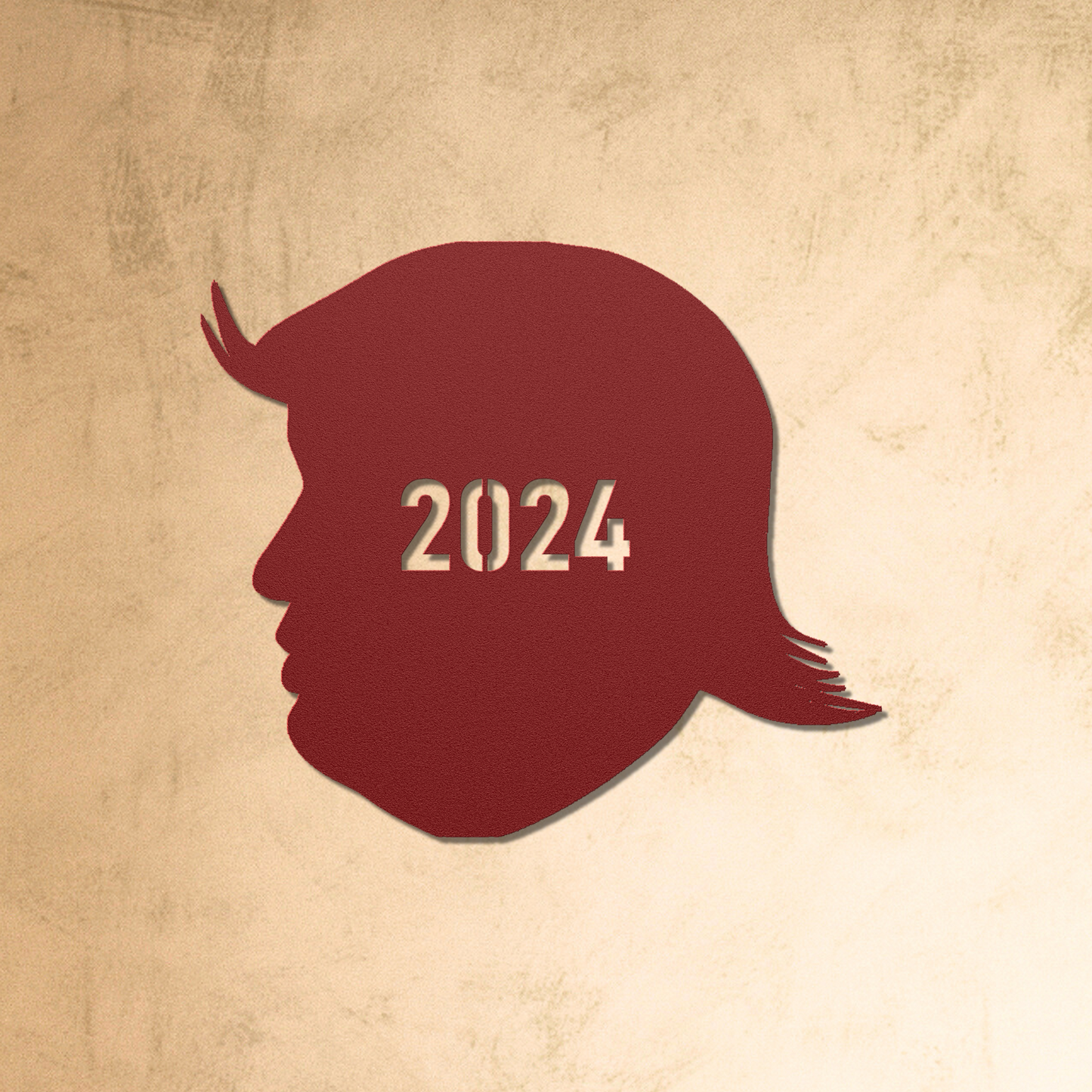 Trump Silhouette Metal Sign - Trump 2024