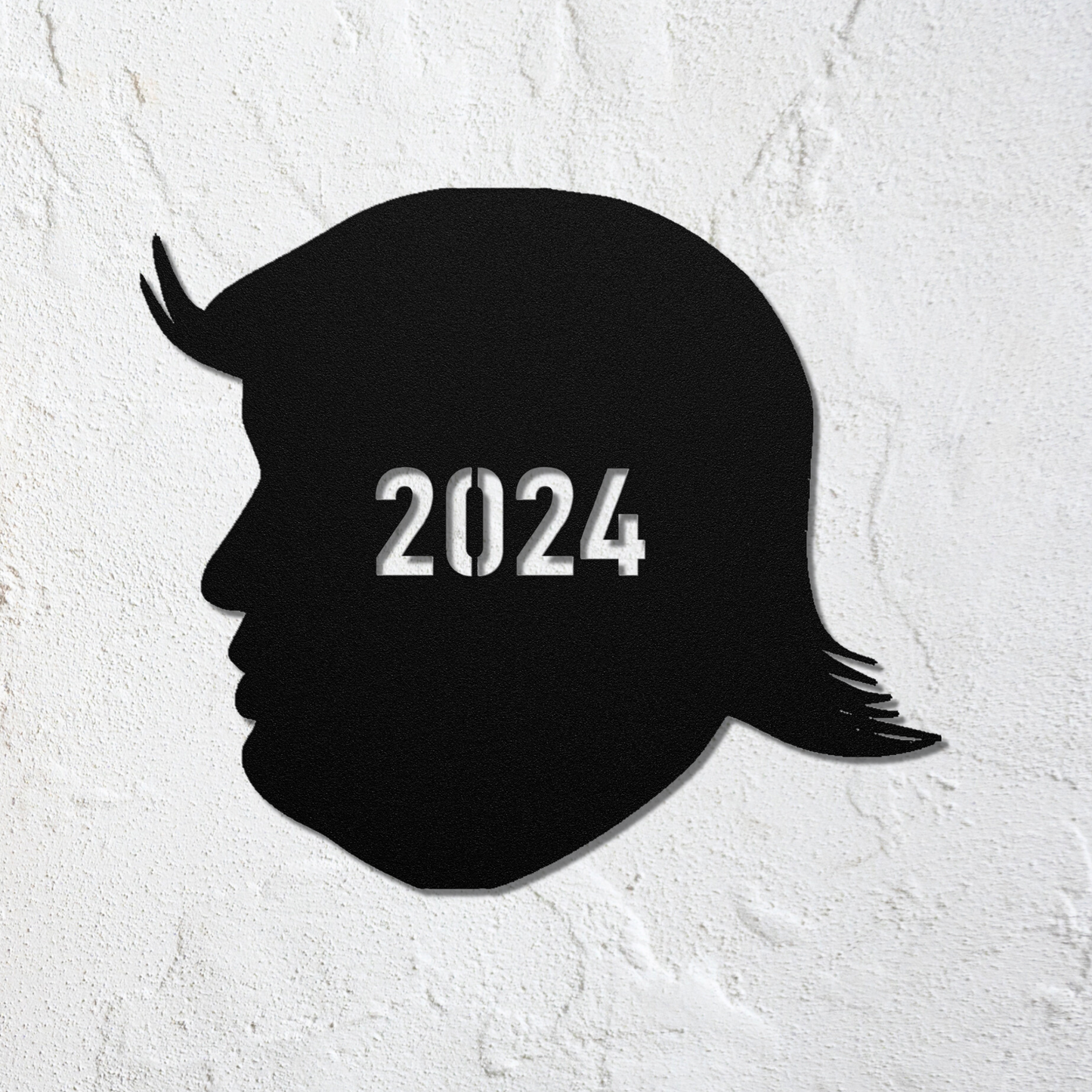 Trump Silhouette Metal Sign - Trump 2024